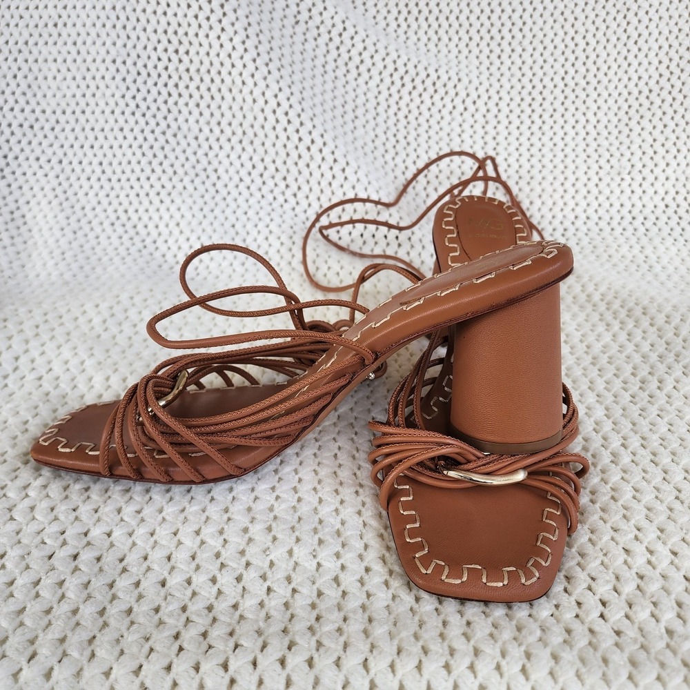 Sz 9 Antonio Melani x M.G. Style - The Basic Strappy Block Heels Sandal - Picture 3 of 8